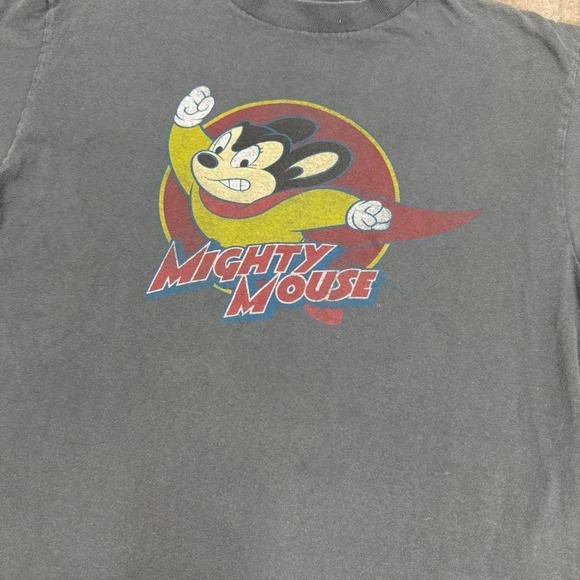 Vintage 2010 Gray Mighty Mouse Graphic tee - Picture 2 of 4